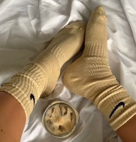 beige nike socks
