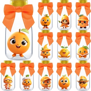Little Cutie Baby Shower Favors: DIY Candy Jars with Ribbons - 12 Pack
