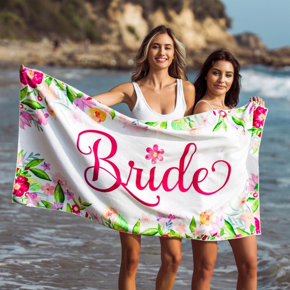 Bride Beach Towel 60x30 Travel Friendly Gift Etsy