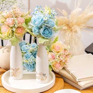Baby Shower Vase: Gender Reveal Centerpiece Table Decoration