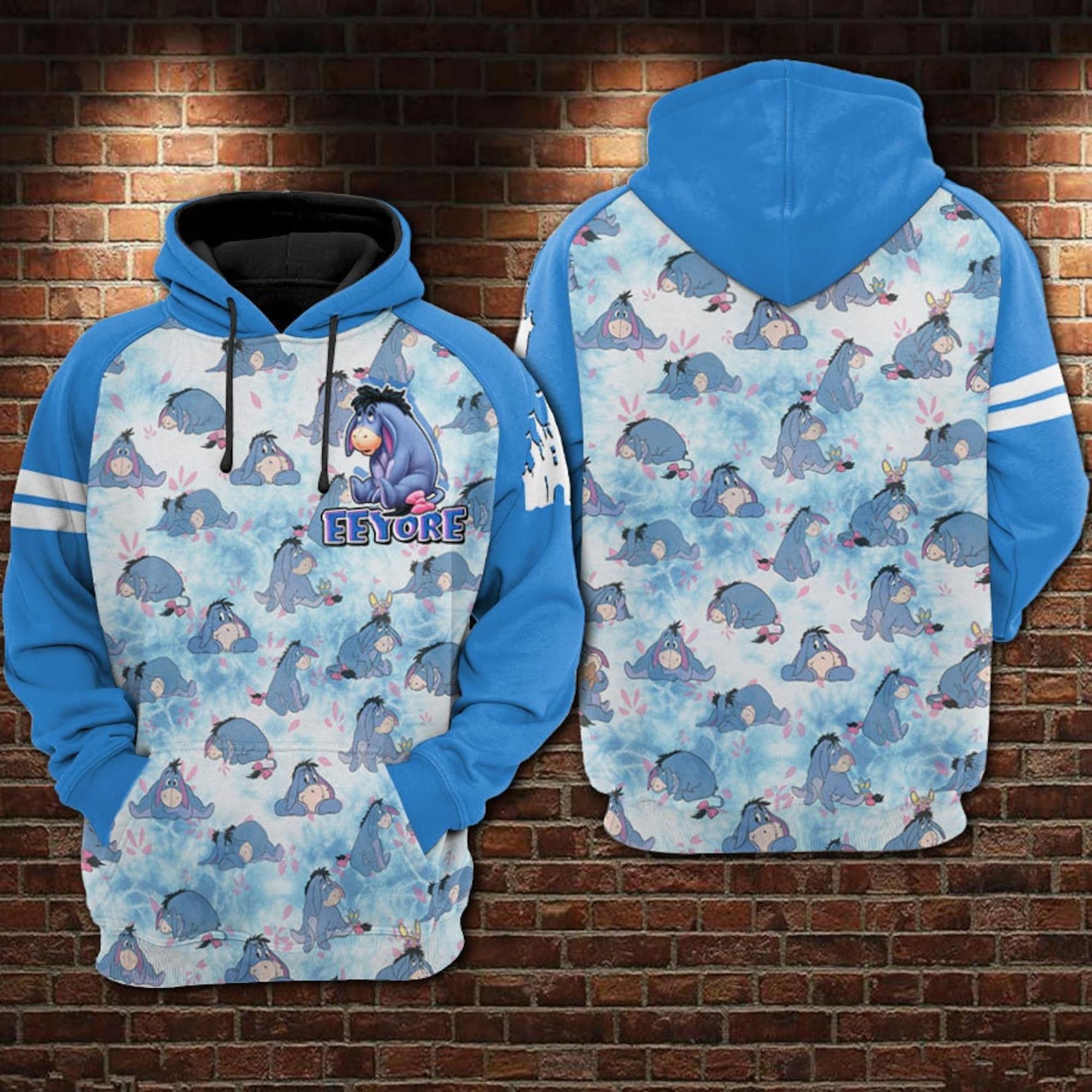 Eeyore Donkey Pattern Hoodie