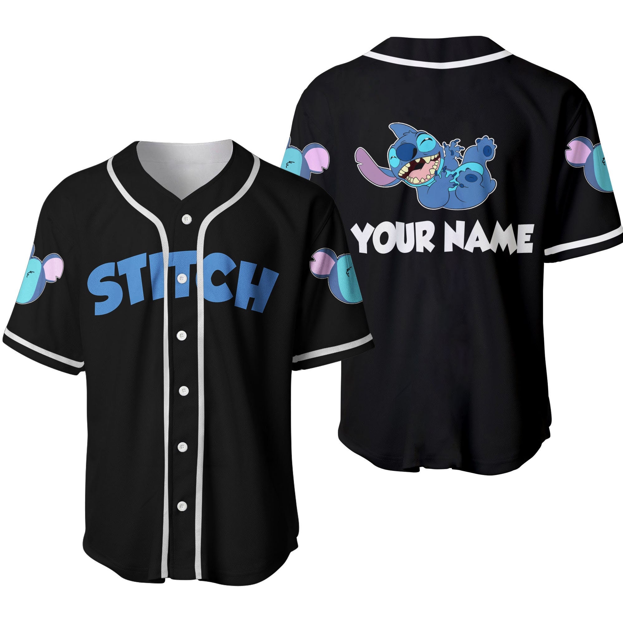 Chilling Stitch Blue, Disney Cartoon Outfits, Custom Baseball Jersey