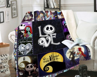 Size 6 Outdoor Generic Personalized Nightmare Before Christmas Comforter Features Jack And Sally Love Blankets Super Soft Warm Birthday New Year Winter Gift All Season Throw Blanket For Sofa Bed Size 6 Outdoor Generic Personalized Nightmare Before Christmas Comforter Features Jack And Sally Love Blankets Super Soft Warm Birthday New Year Winter Gift All Season Throw Blanket For Sofa Bed
