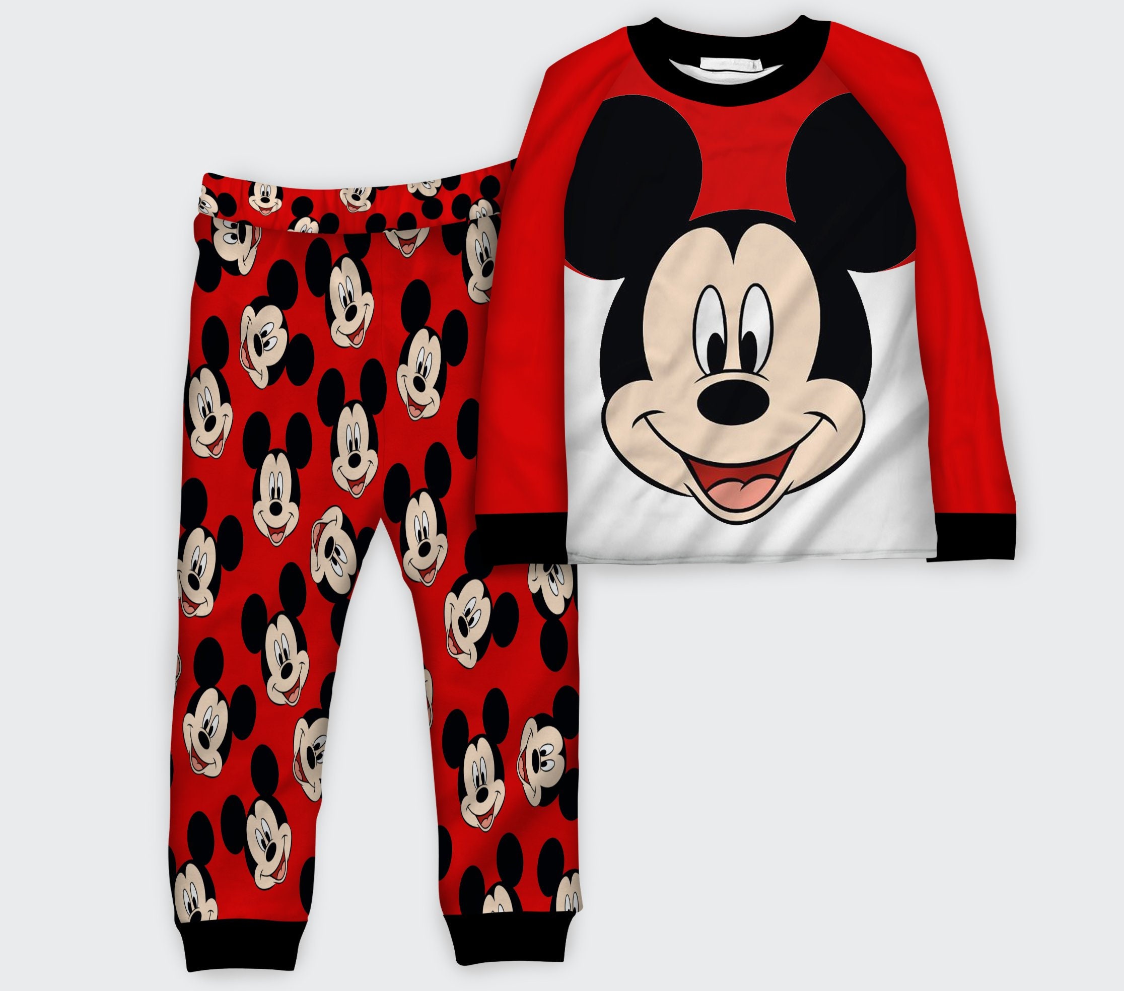 Big Red Mickey Mouse Head Disney | Family Matching Pajamas Set