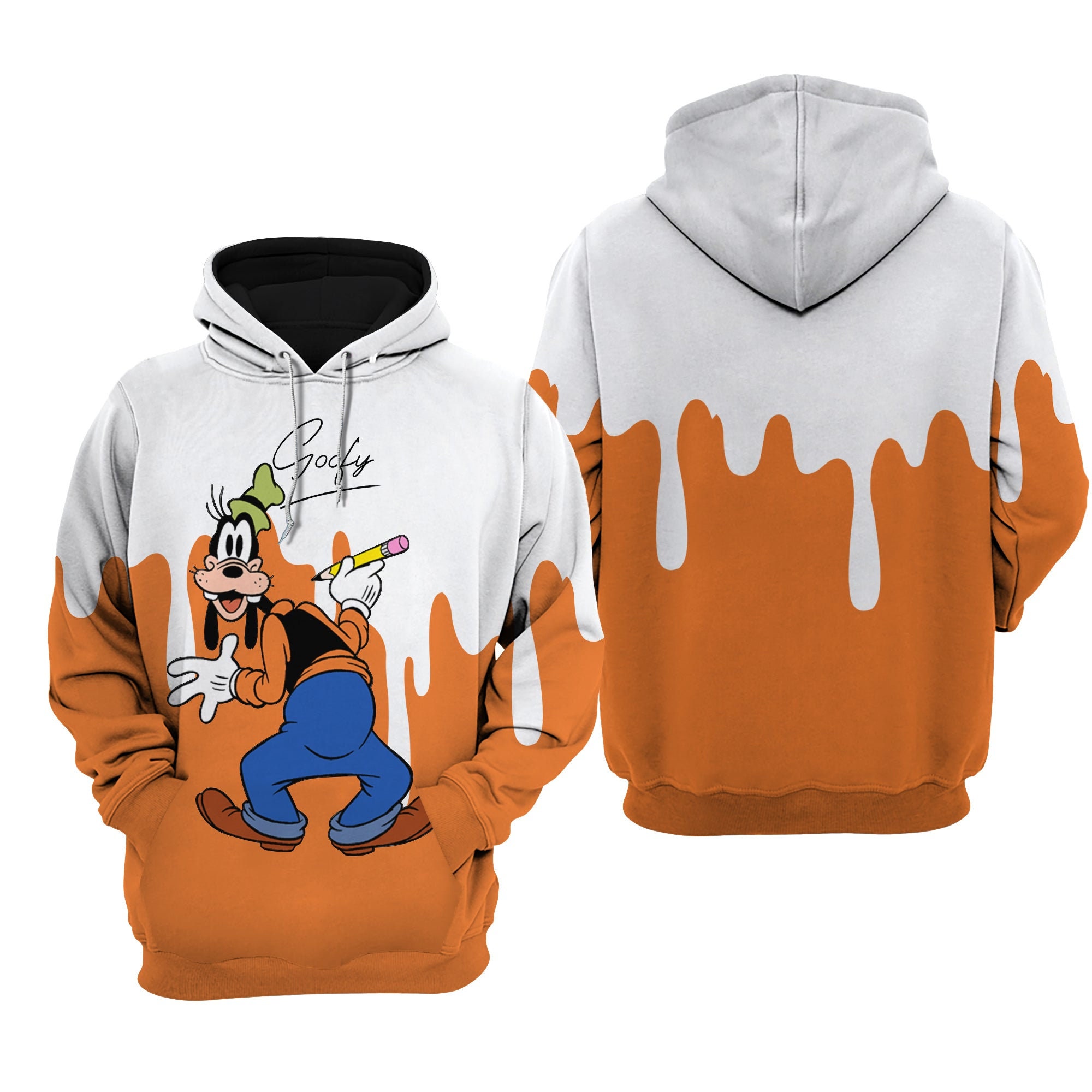 Goofy Dog Orange Paint | Disney Hoodie