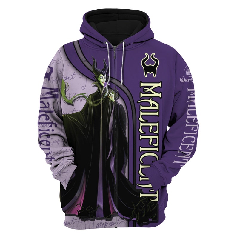 Maleficent Disney Sweatshirt/hoodie/fleece Jacket Stylist | Etsy