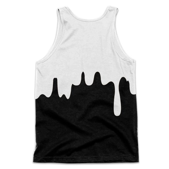 Disover Mickey Mouse Dripping Paint Black White Disney Cartoon Graphic Summer Vacation Tanktop