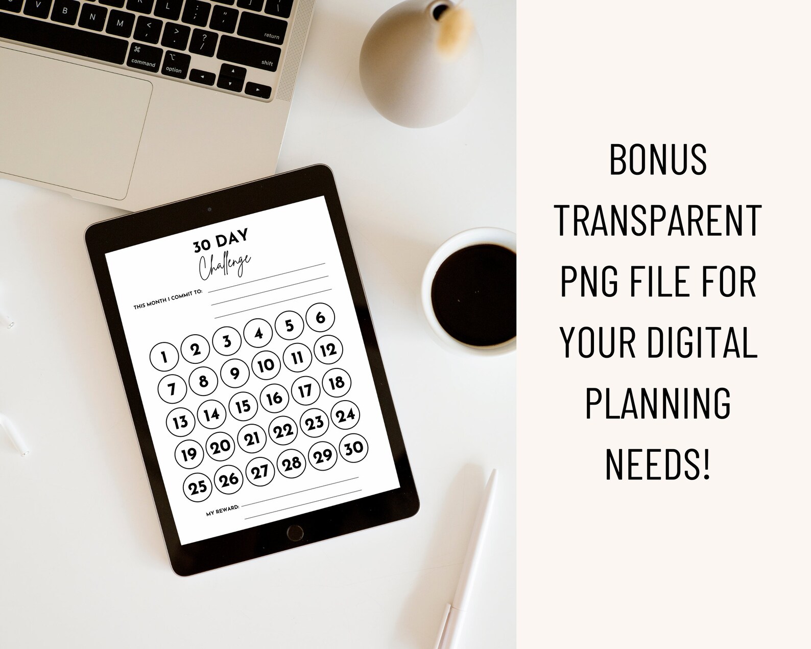 30 Day Challenge Tracker Printable | Habit Goal Planner (digital ...