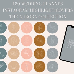 150 HOCHZEIT INDUSTRIE Instagram Highlight Cover Icons | 30 Hochzeit Line Art PNGs | Wedding Planner Instagram Story Cover | Sofort Download