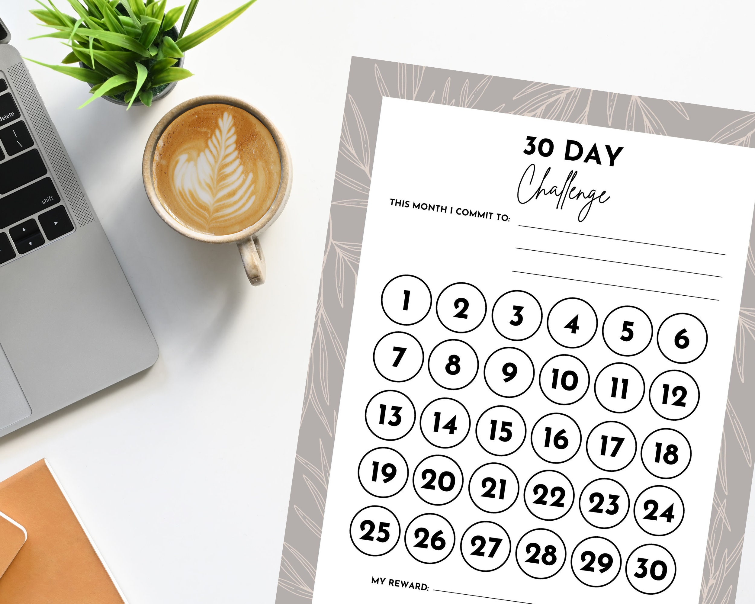 30 DAY CHALLENGE Printable Tracker 30 Day Challenge Habit Tracker 30 ...