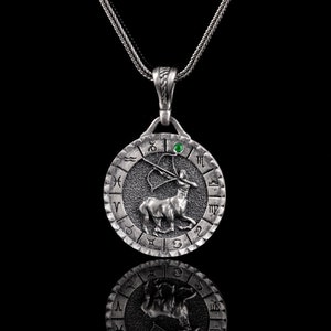 Collar de signo de Sagitario de plata, colgante de astrología, joyería de símbolo del zodíaco, regalo para hombres y mujeres