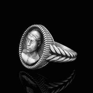 Tupac Shakur Ring, Silver Jewelry, Hip Hop Fashion Accessory, Men&#39;s Women&#39;s Gift