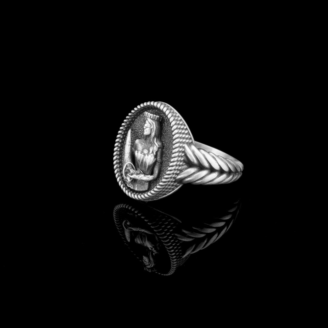 スターリングシルバーのフォルトゥナ・テュケーリング、古代ギリシャ神話のジュエリー - Etsy 日本