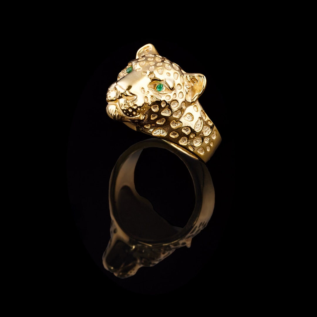 Leopard Léopard Peau Jasper 925 Plaqué Argent Gemstone Ring USA 5 Valentin Bijoux GW 