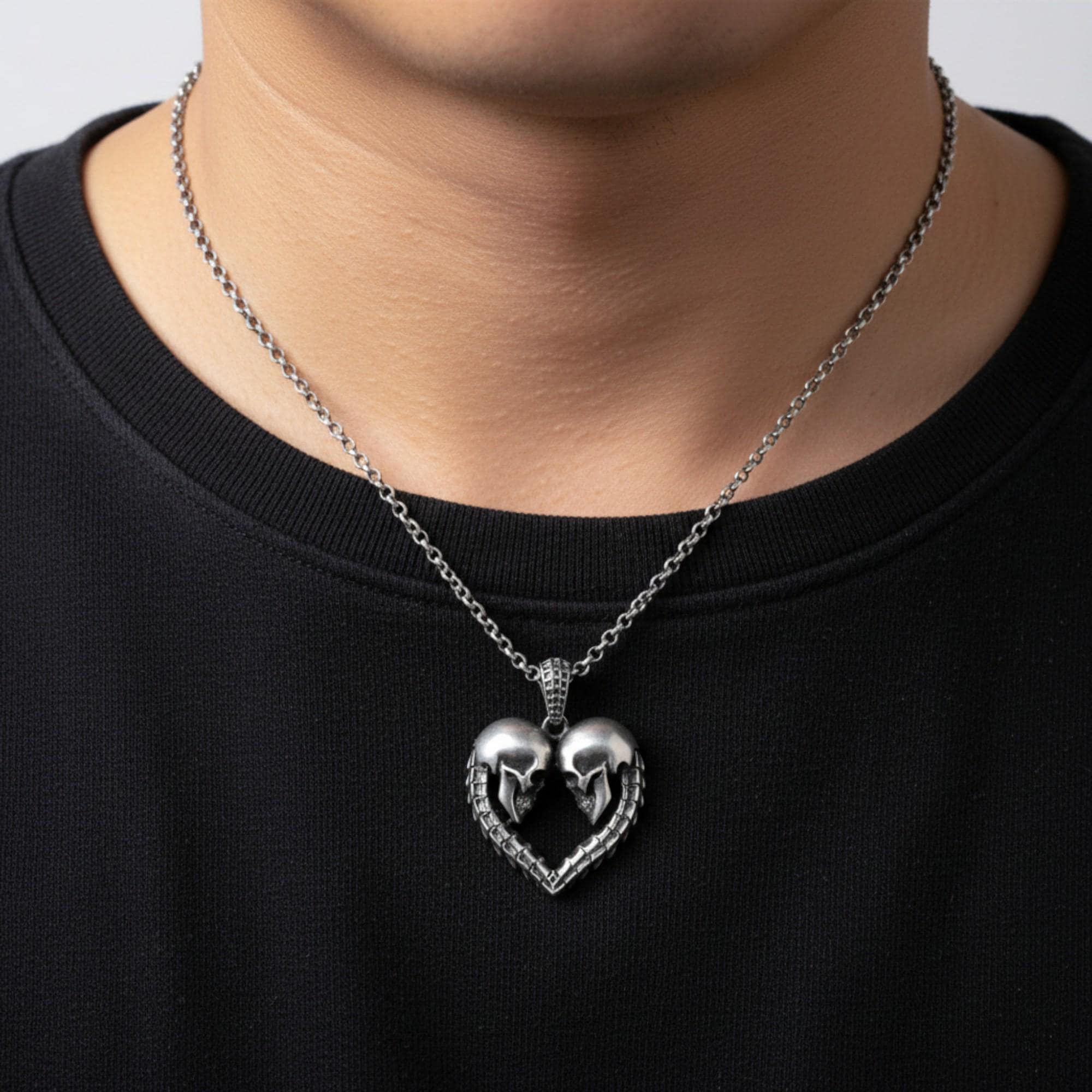 OUTLETISSIMO® COLLANA CON CIONDOLO CUORE VIOLA E CRISTALLI Austriaci ET40