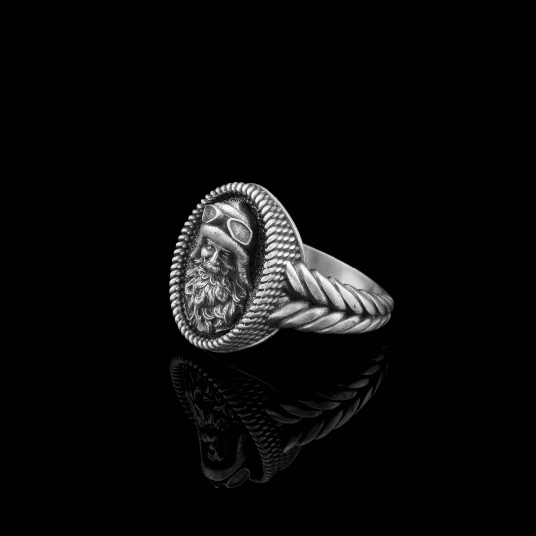 Sterling Silver Santa Claus Ring, Unisex Christmas Jewelry Gift - Etsy