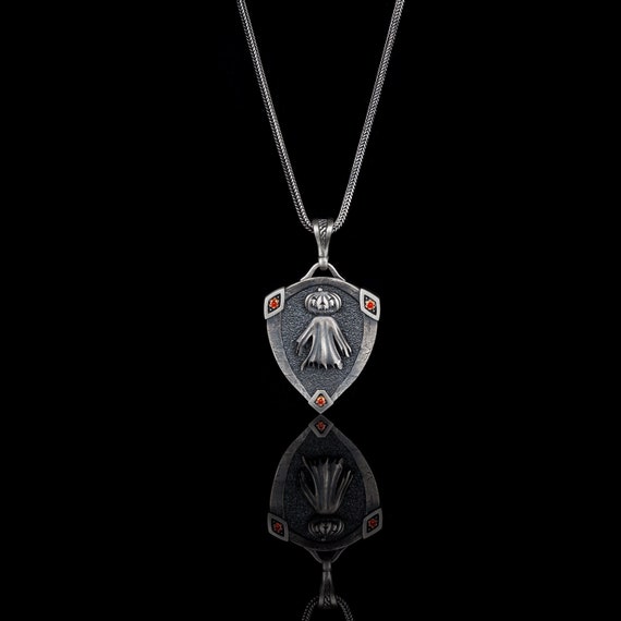 Engraved Pumpkin Ghost Silver Necklace Pendant, Halloween Gift for Men and Women