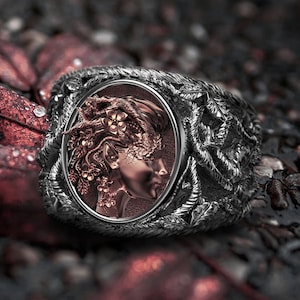 Nymph Dryad Silver Ring Jewelry, Ancient Greek Mythology Gift for Women