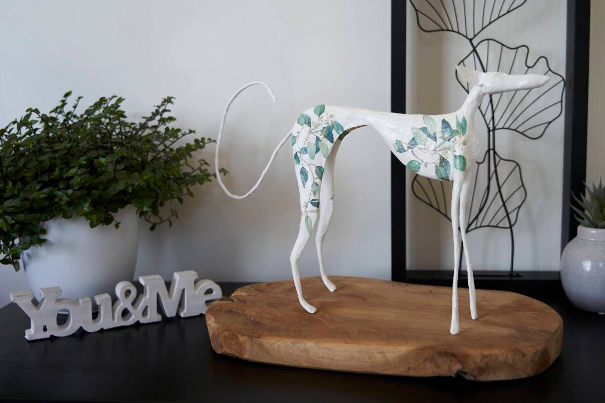 Papier Maché Sculptuur Van Een Galgo Greyhound of Podenco Etsy