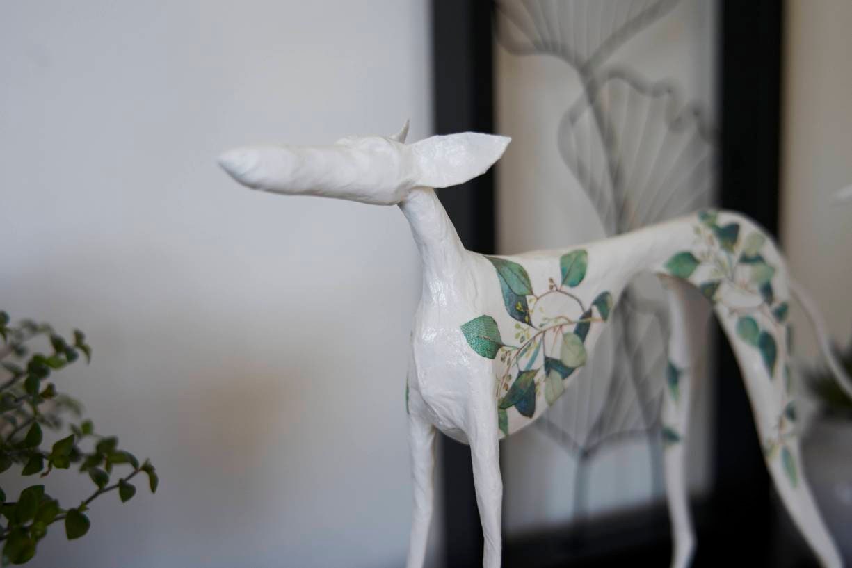 Papier Maché Sculptuur Van Een Galgo Greyhound of Podenco Etsy