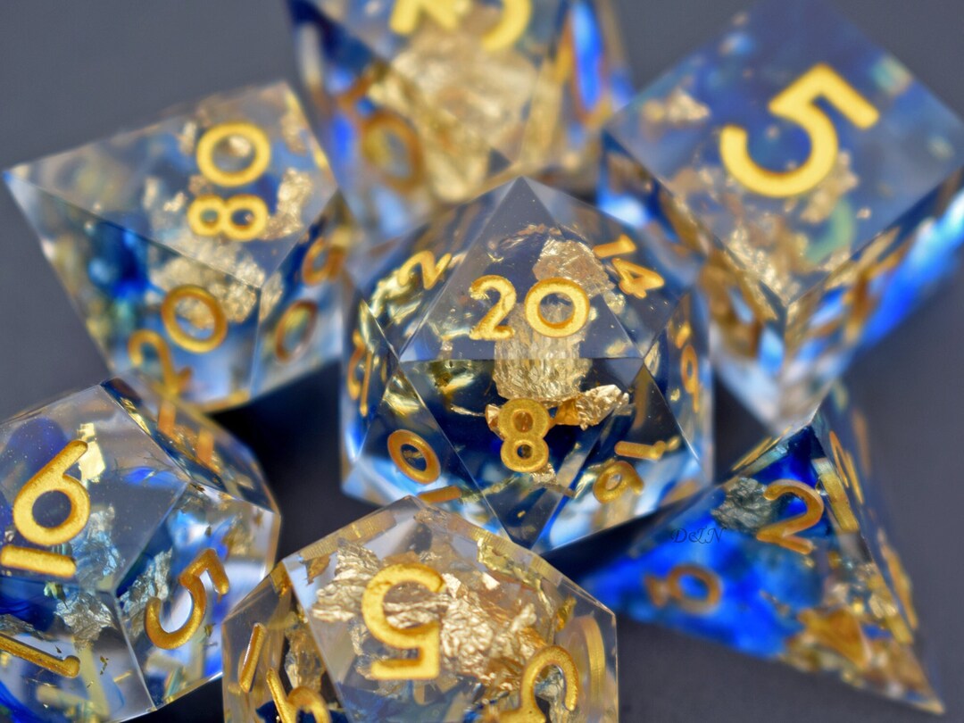 Sharp Edge Dice Set Dungeon and Dragon Dice Resin Dice RPG Etsy