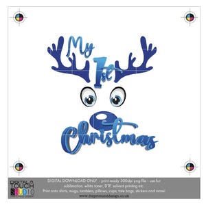 My First Christmas png, baby's 1st Christmas sublimation design baby boy First Christmas png Christmas png my 1st Christmas instant download