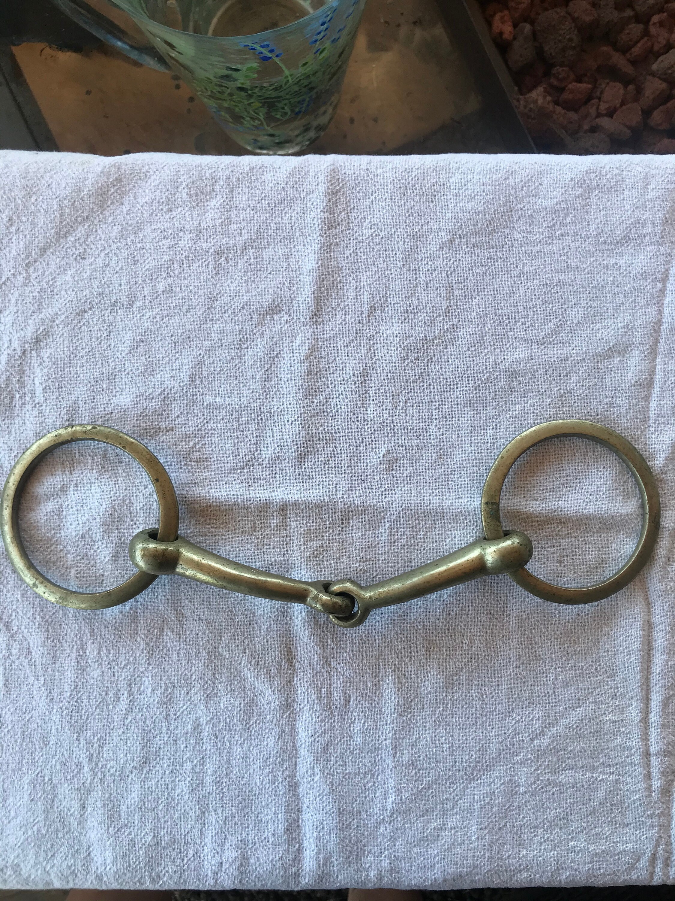 Vintage Brass Loose Ring Snaffle Bit Etsy