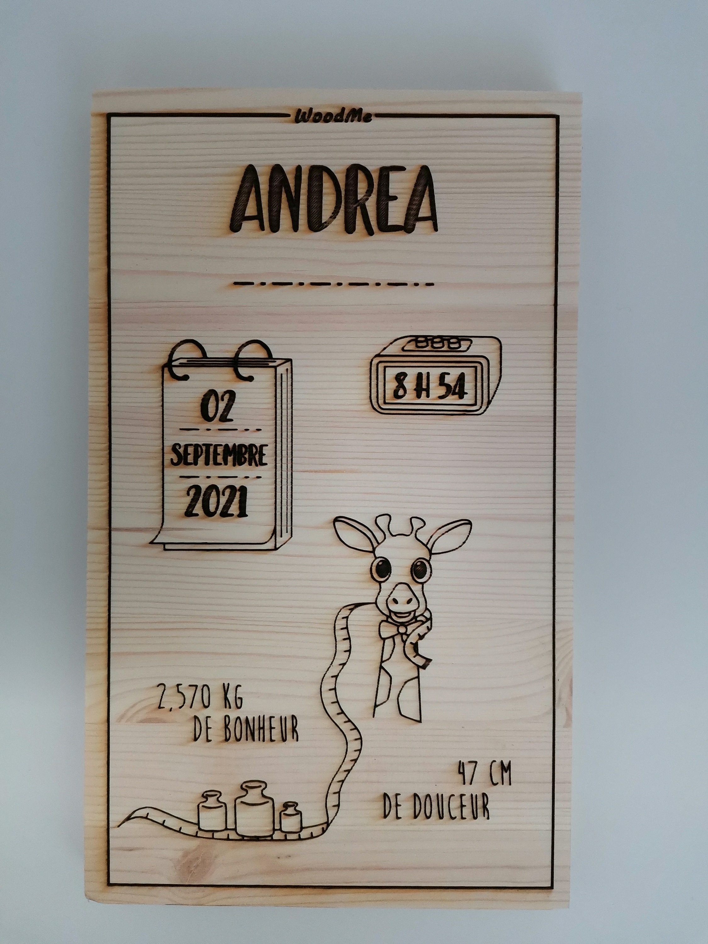 Planche de Naissance_Girafe_ Personnalisable