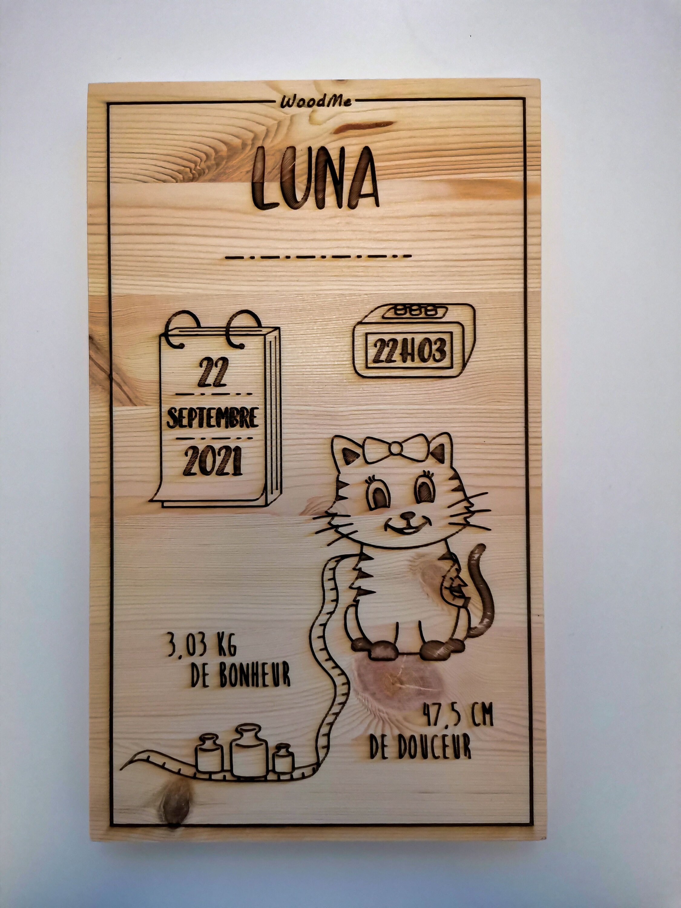 Planche de Naissance_Chat_Personnalisable