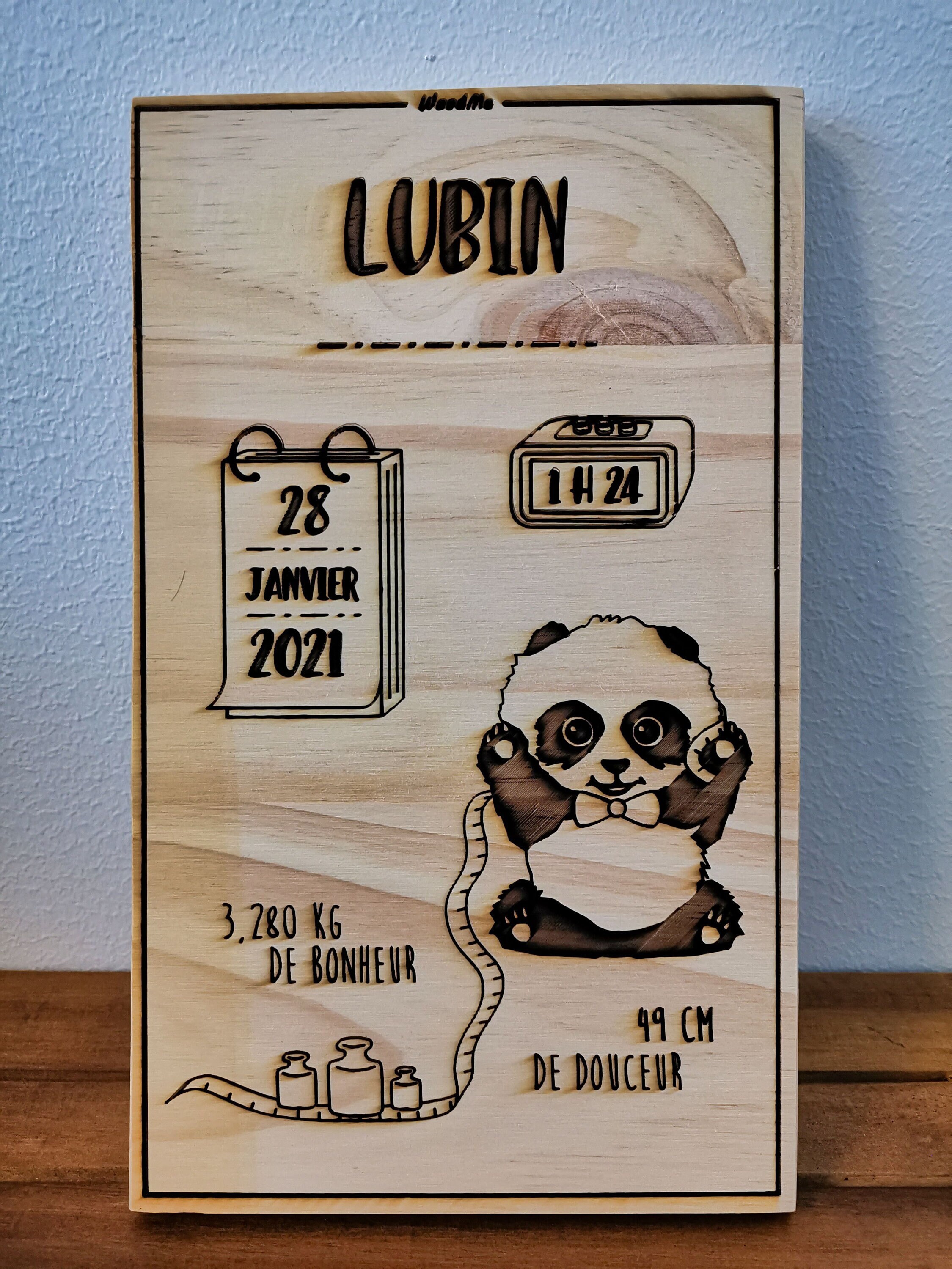 Planche de Naissance_Panda_ Personnalisable