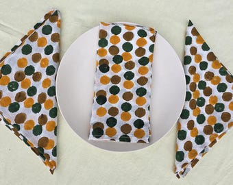 Hand Block Printed Cotton Napkins: Colorful Indian Dining Table Decor
