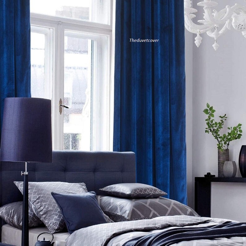 Teal Blue Velvet Curtain Custom Window Panels Uk Teal Blue Velvet Curtain Custom Window, Teal Colored Bedroom Curtains