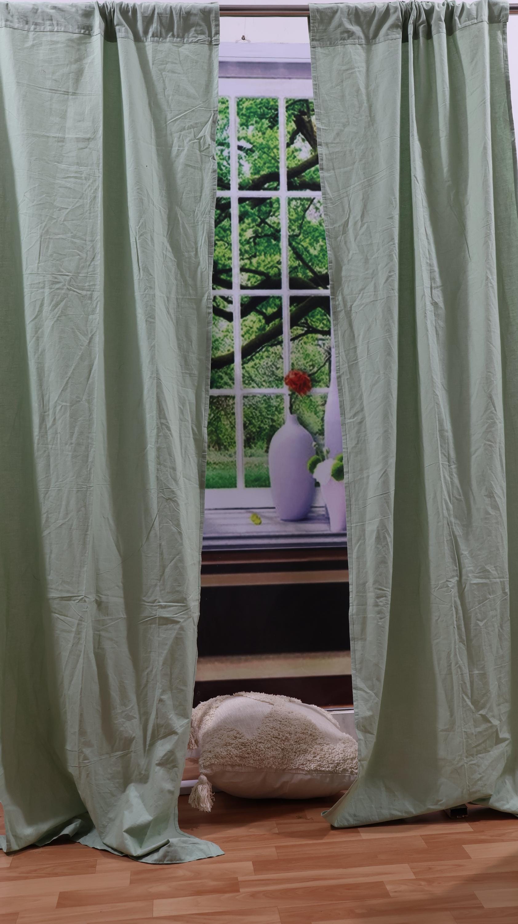 Tende oscuranti verde salvia per camera da letto e soggiorno, 167 x 228 cm, set di 2 pannelli, isolamento termico, con occhielli, motivo decorativo, ideali per il trattamento delle finestre e la Tende oscuranti verde salvia per camera da letto e soggiorno, 167 x 228 cm, set di 2 pannelli, isolamento termico, con occhielli, motivo decorativo, ideali per il trattamento delle finestre e la