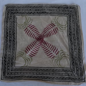 Hand Block Print Cotton Bandana Scarf: Eco-Friendly Head Wrap