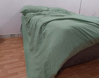 Sage Green linen bedding set Green Linen duvet cover and 2 pillowcases Stonewashed Linen Bedding Soft Linen Natural Linen duvet cover Set