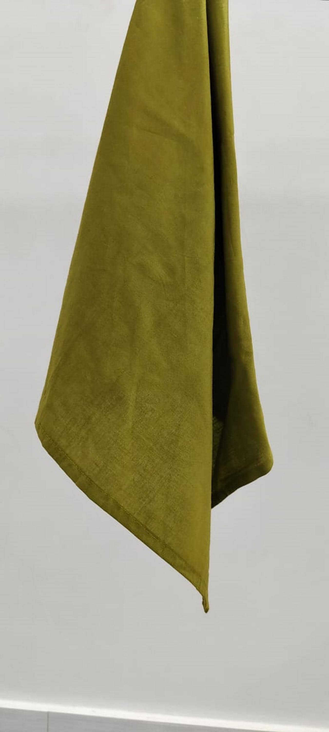 Moss Green Cotton Napkins (20x20 in) - Set of 100 - Softened Stonewashed Cloth