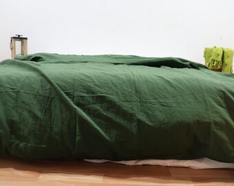 Olive Green linen Duvet Cover Boho Donna Cover Washed Linen Duvet Queen King Twin Linen Duvet Cover With 2 Pillow cover Home Decor Cover