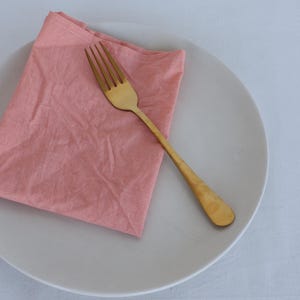 Servilletas de algodón rosa empolvado: servilletas de tela reutilizables hechas a mano