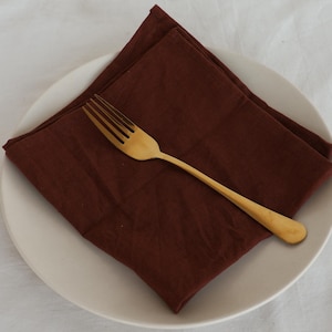 Coco Brown Cotton Napkins: Set of 100, Washable Cloth