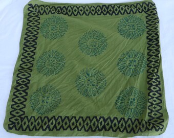 Copripiumino in lino verde smeraldo con bottoni: set di biancheria da letto in stile boho - Italia