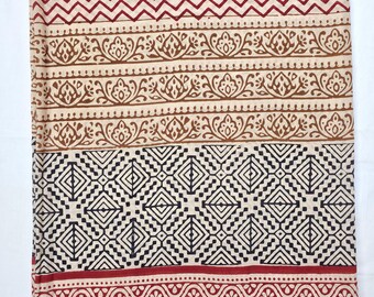 Hand Block Printed Organic Cotton Sarong, Beach Wrap, Scarf