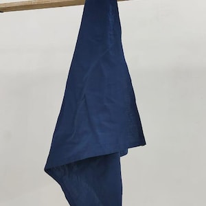 Denim Blue Cotton Napkins: Handmade Reusable Dinner Napkins, Set of 2