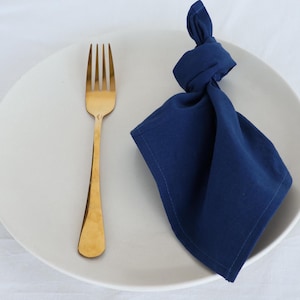 Navy Blue Cotton Napkins - Cloth Napkins Modern - Wedding Napkins - Reusable Napkins - Cloth Napkins Cotton - Wedding Decorations Napkins