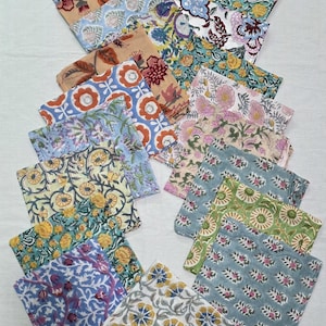Hand Block Print Cotton Napkins: Eco-Friendly Dining, Indian Floral