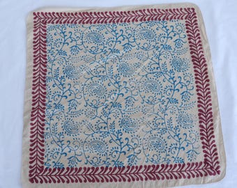 Organic Cotton Paisley Bandana Scarf: Hand Block Print