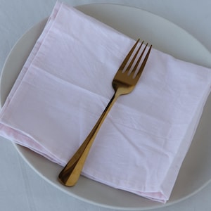 Servilletas de algodón rosa ruborizado: tela moderna y reutilizable, decoración para bodas