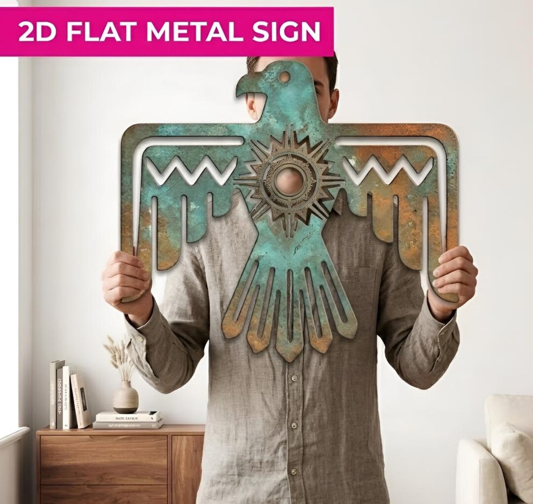 Thunderbird Metal Wall Art Native American Style, Southwest Decor ...