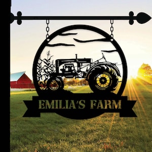 Custom Tractor Driver Metal Wall Art Farmhouse Sign Personalized Tractor Name Sign Home Decor Farm Sign Tractor Decor Birthday Gift For Dad
