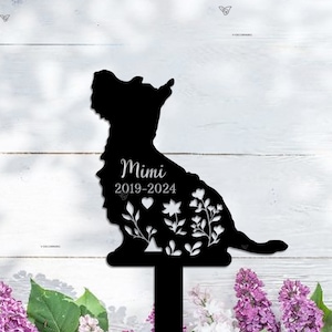Aangepaste hond Memorial Stake hond naam teken, Cairn Terrier verlies, sympathie geschenk, roestige metalen inzet, huisdier ernstige markeringen, Cairn Terrier minnaar
