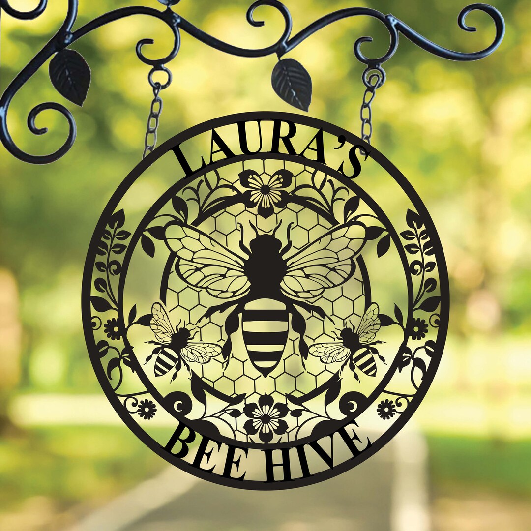 Halloween Home Decor Bee Collector Metal Art Wall Mount Ornament Indoor Or Cover